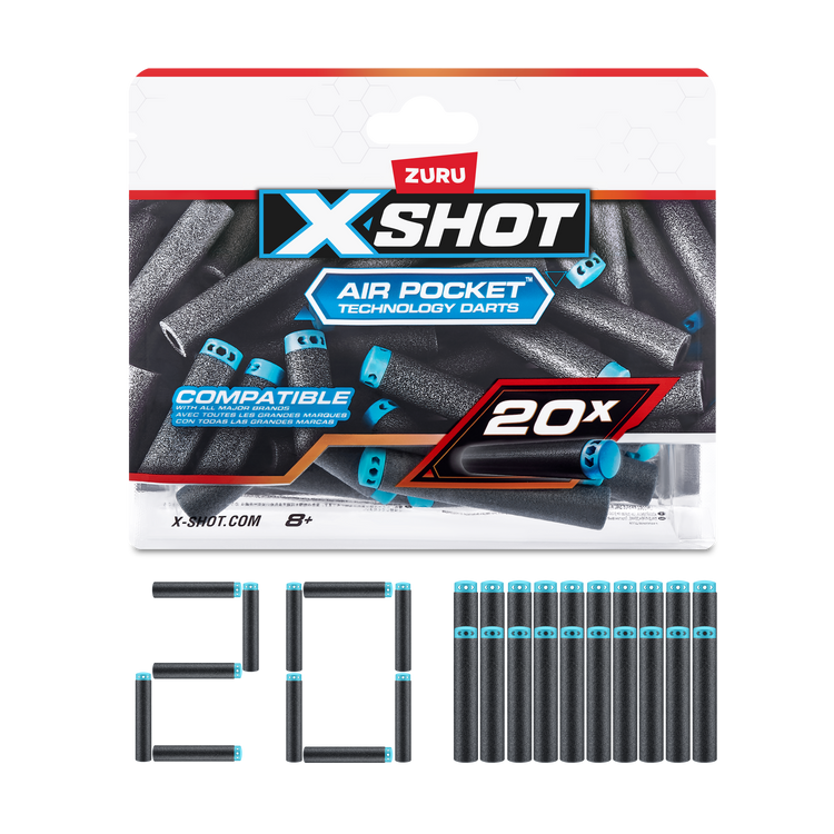 White Smoke Zuru X Shot Darts Refill 36587 Toyzoona 36587-ExcelDartRefill_20pcs__EcommerceHero1.png Action Figures and Play Sets