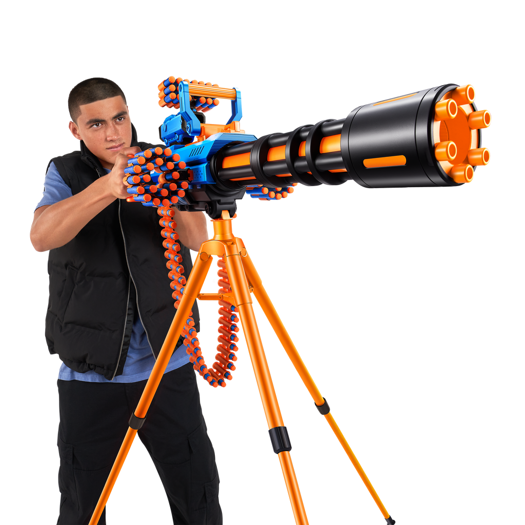 Black XSHOT Insanity Motorized Rage Fire Gatlin Gun 36605 (72 Darts) by ZURU Toyzoona 36605_X-Shot_Insanity_Motorized_rage_fire_Lifestyle_03A.png Battling Toys
