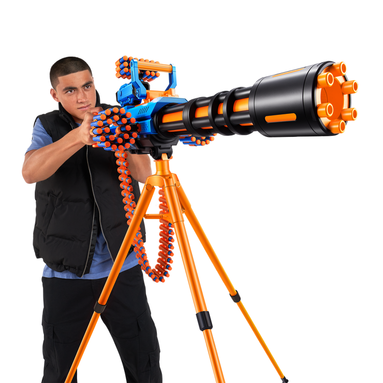 Black XSHOT Insanity Motorized Rage Fire Gatlin Gun 36605 (72 Darts) by ZURU Toyzoona 36605_X-Shot_Insanity_Motorized_rage_fire_Lifestyle_03A.png Battling Toys