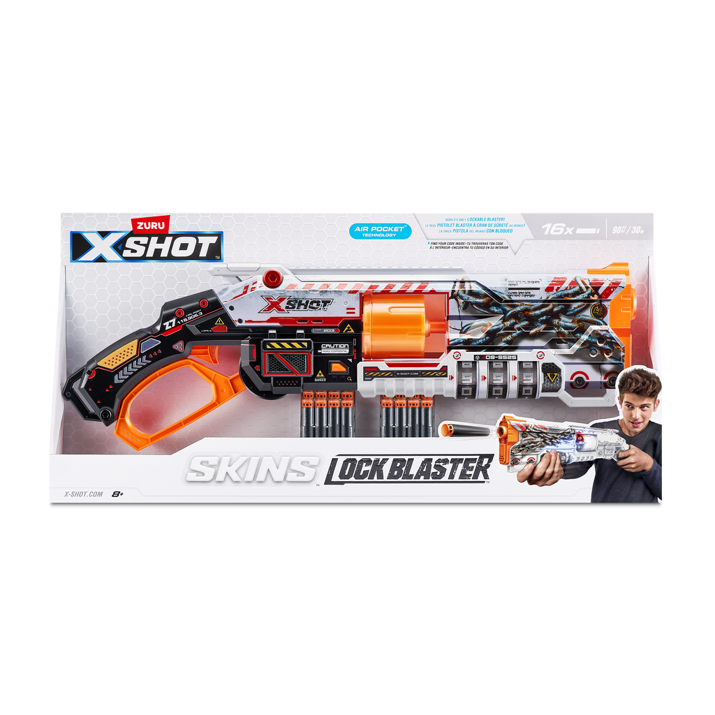 Get Zuru X Shot Skins Lock Gun 36606 Premium Blaster for Boys
