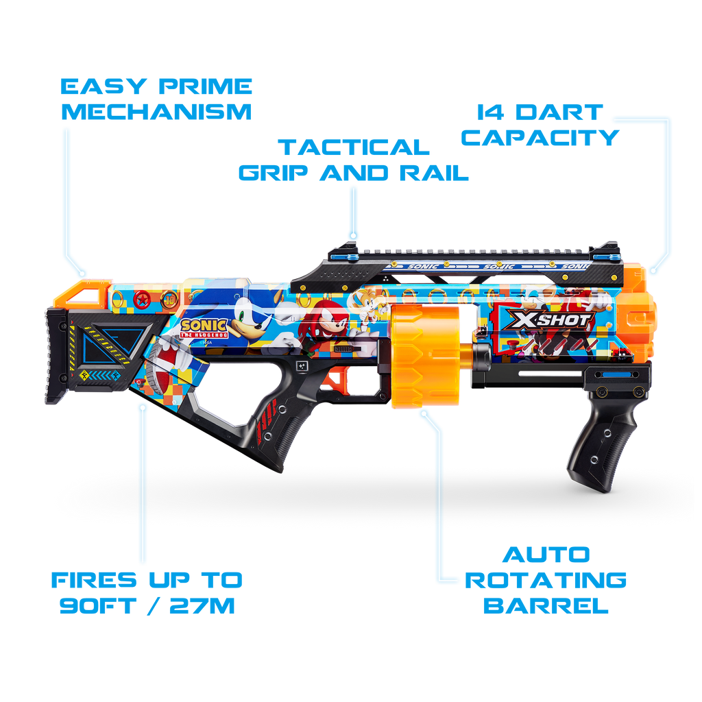 Dark Slate Gray XSHOT SKINS LAST STAND Modern Sonic, Sonic The Hedgehog Blaster 36704 by ZURU HALSON ENTERPRISE 36704A_X-SHOT_SKINS_LASTSTANDModernSonic_OOP_03.png Action Figures and Play Sets