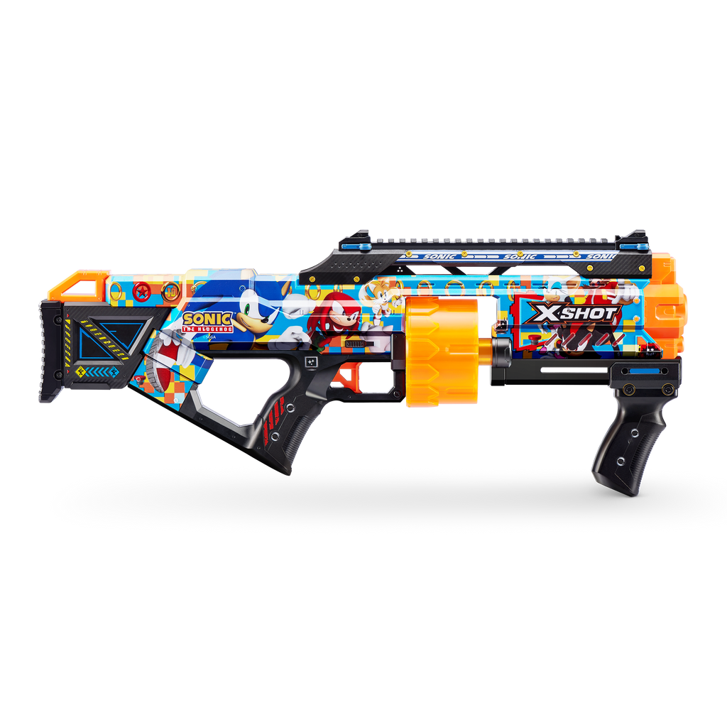 Dark Slate Gray XSHOT SKINS LAST STAND Modern Sonic, Sonic The Hedgehog Blaster 36704 by ZURU HALSON ENTERPRISE 36704_X-SHOT_SKINS_LASTSTANDModernSonic_OOP_02.png Action Figures and Play Sets