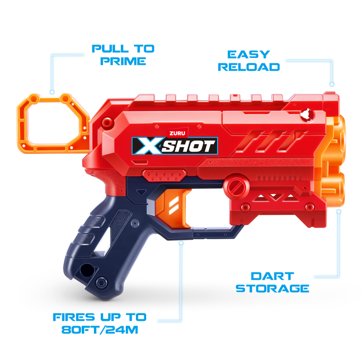 Firebrick XSHOT Excel Micro 2.0 Blaster 36726TQ1 (8 Darts) by ZURU Toyzoona 36726_XSHOT_EXCEL_SERIES_1_MICRO_2.0_8Darts__OOP_03.png Action Figures and Play Sets