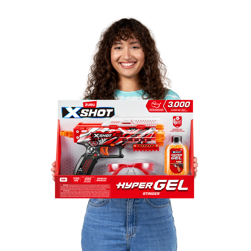 Black Zuru X Shot Hyper Gel 36728 Toyzoona 36728_XSHOTHYPERGELGELFIRESTINGER_Lifestyle_02.png Action Figures and Play Sets