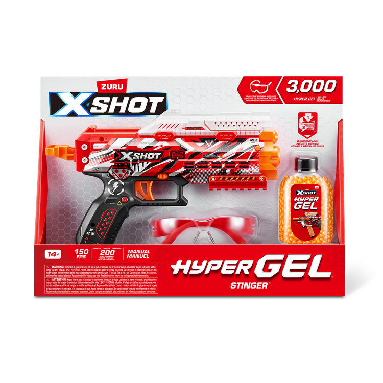 Lavender Zuru X Shot Hyper Gel 36728 Toyzoona 36728_XSHOT_HYPERGEL_SERIES1_PISTOL_3000gellets__FrontalofPack_01.png Action Figures and Play Sets
