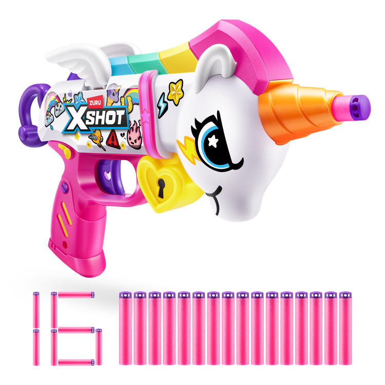 Thistle Zuru X Shot Blastercorn Unicorn S1 36729 Colorful Blaster Fun HALSON ENTERPRISE 36729_XSHOT_BLASTERCORN_ECOMHERO.png Action Figures and Play Sets