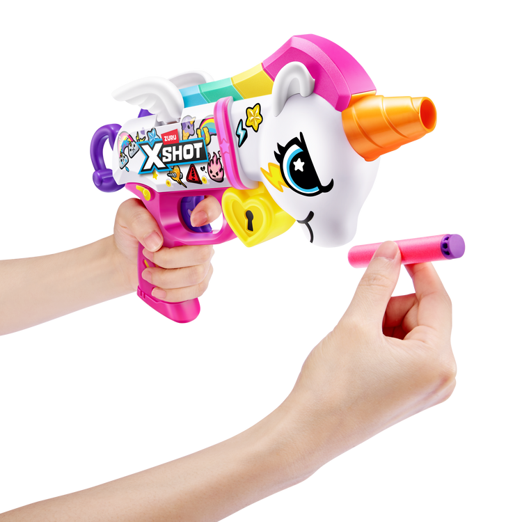 Thistle Zuru X Shot Blastercorn Unicorn S1 36729 Colorful Blaster Fun HALSON ENTERPRISE 36729_XSHOT_BLASTERCORN_LIFESTYLEWHITE_02.png Action Figures and Play Sets