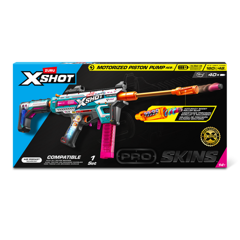 Sandy Brown XSHOT Pro Motorized Piston Pump AEB 36821 by ZURU HALSON ENTERPRISE 36821_XSHOT_PRO-S1-MOTORIZEDBLASTER_40darts_CB-A18LUPCVERSION_FRONTOFPACK.png Action Figures and Play Sets