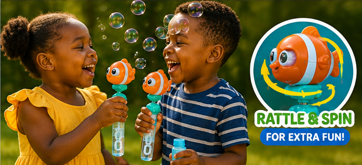 Fish Rattle Bubble Wand LKT030525