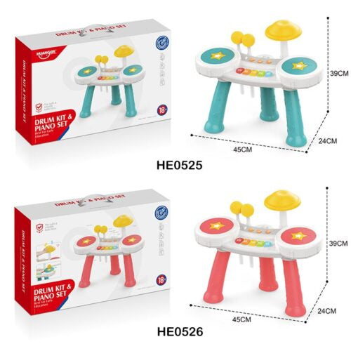 White Smoke Huanger Drum Kit and Piano Set JAK INDUSTRIES LTD 3_89ea9237-be6f-48e5-8ac9-7dc8aa0add5d.jpg Baby and Toddler Toys