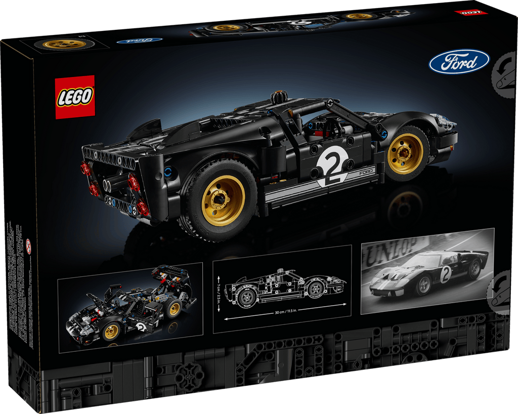 Black LEGO 42223 1966 Ford GT40 MKII Race Car THE DREAM FACTORY 42223_Box5_v39_en-gb.png Building Sets and Construction Toys