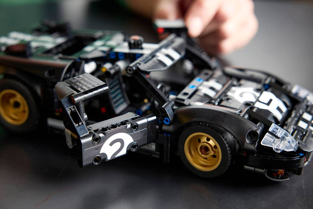 Black LEGO 42223 1966 Ford GT40 MKII Race Car THE DREAM FACTORY 42223_Lifestyle_Build_05_en-gb.jpg Building Sets and Construction Toys
