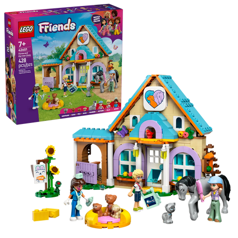 Black LEGO 42651 Horse and Pet Vet Clinic for Animal Lovers THE DREAM FACTORY 42651_boxprod_v39_en-gb.webp Building Sets and Construction Toys