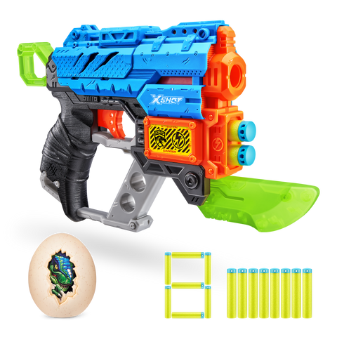 Dark Slate Gray XSHOT Dino Attack Extinct Blaster 4870 (8 Darts, 1 Egg) by ZURU Toyzoona 4870_X-SHOT-DINO_ATTACK-Extinct_1Medium_Egg_8Darts_Frontal_of_Pack_01.png Action Figures and Play Sets