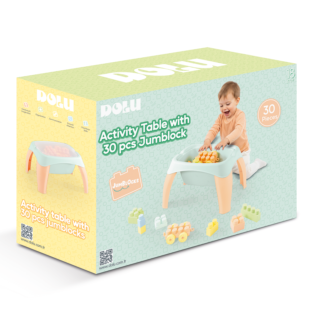 Light Gray DOLU Activity Table with 30PCS 5211 Toyzoona 5211-c.png Baby and Toddler Toys