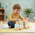 Gray DOLU Train Set 36PCS 5220 Toyzoona 5220-b.png Action Figures and Play Sets