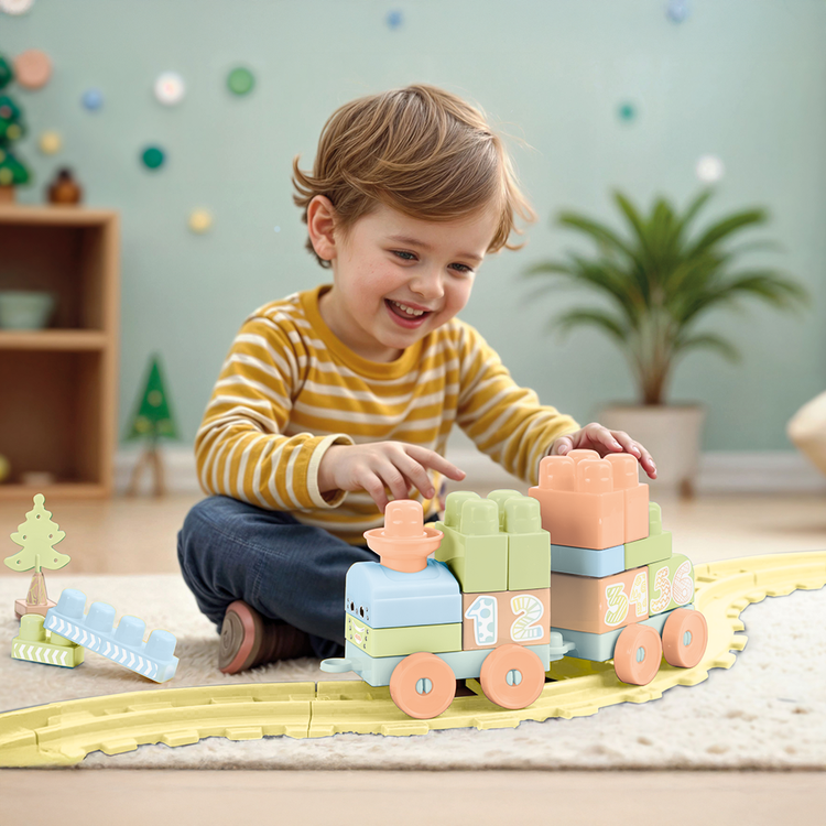 Gray DOLU Train Set 36PCS 5220 Toyzoona 5220-b.png Action Figures and Play Sets