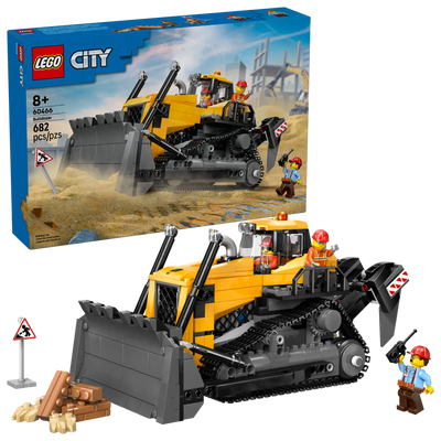LEGO 60466 Yellow Bulldozer Construction Set For Imaginative Play