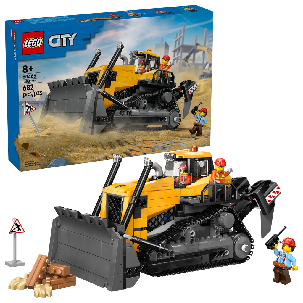 LEGO 60466 Yellow Bulldozer Construction Set For Imaginative Play - Toyzoona