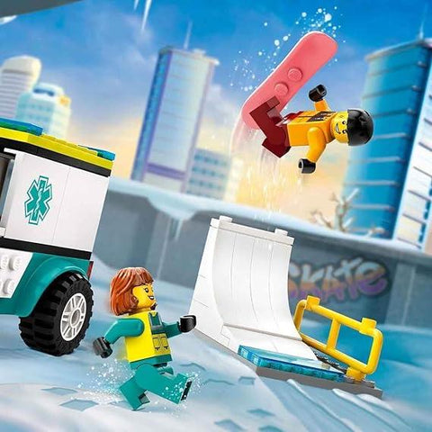 Dark Slate Gray Lego 60403 Ambulance And Snowboarder THE DREAM FACTORY 61Tl2vKQwOL.__AC_SX300_SY300_QL70_FMwebp.webp Building Sets and Construction Toys