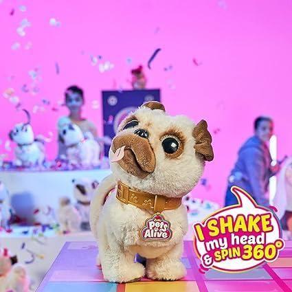 Plum Zuru Pets Alive Pug Shaking Pug 9521 Toyzoona 61IkyrjZrHS._AC_SX425.jpg Action Toys