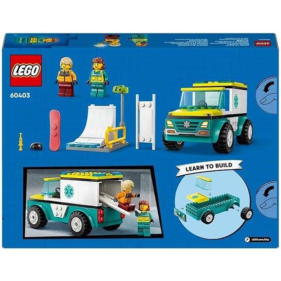 Dark Cyan Lego 60403 Ambulance And Snowboarder THE DREAM FACTORY 61ZDU3gq_JL._AC_SX569.jpg Building Sets and Construction Toys