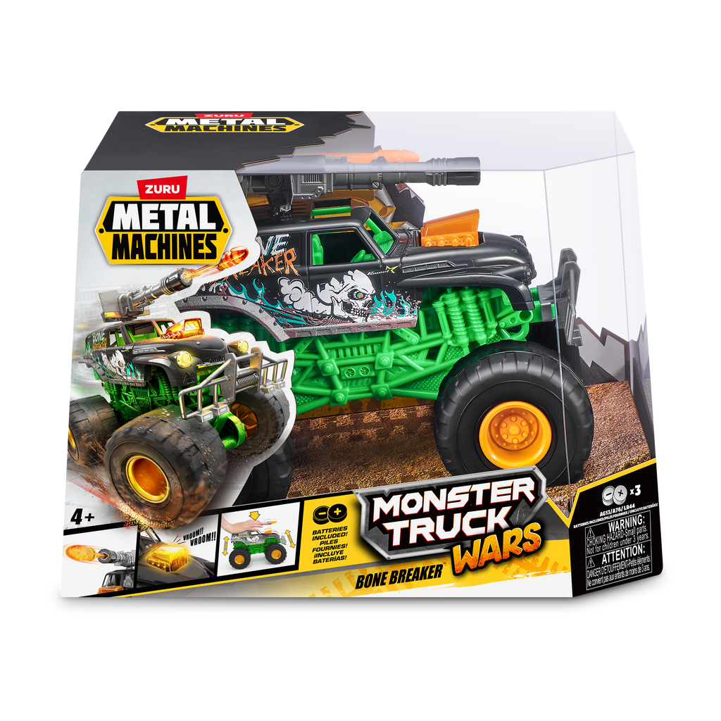 Tan Metal Machines Monster Truck 6792 Power Crash Fun Toyzoona 6792_METAL_MACHINES-MONSTER_WHEELS-SERIES_1-1BONE_BREAKER_Frontal_of_pack.png Vehicles and Remote Control Toys
