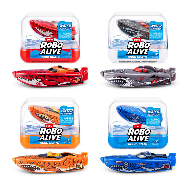 Light Gray Robo Alive Robo Boats 71117 by ZURU Toyzoona 71117-ZURU_ROBO_ALIVE_ROBOTIC_BOAT-SERIES_1_blue_Ecomhero.jpg Action Figures and Play Sets
