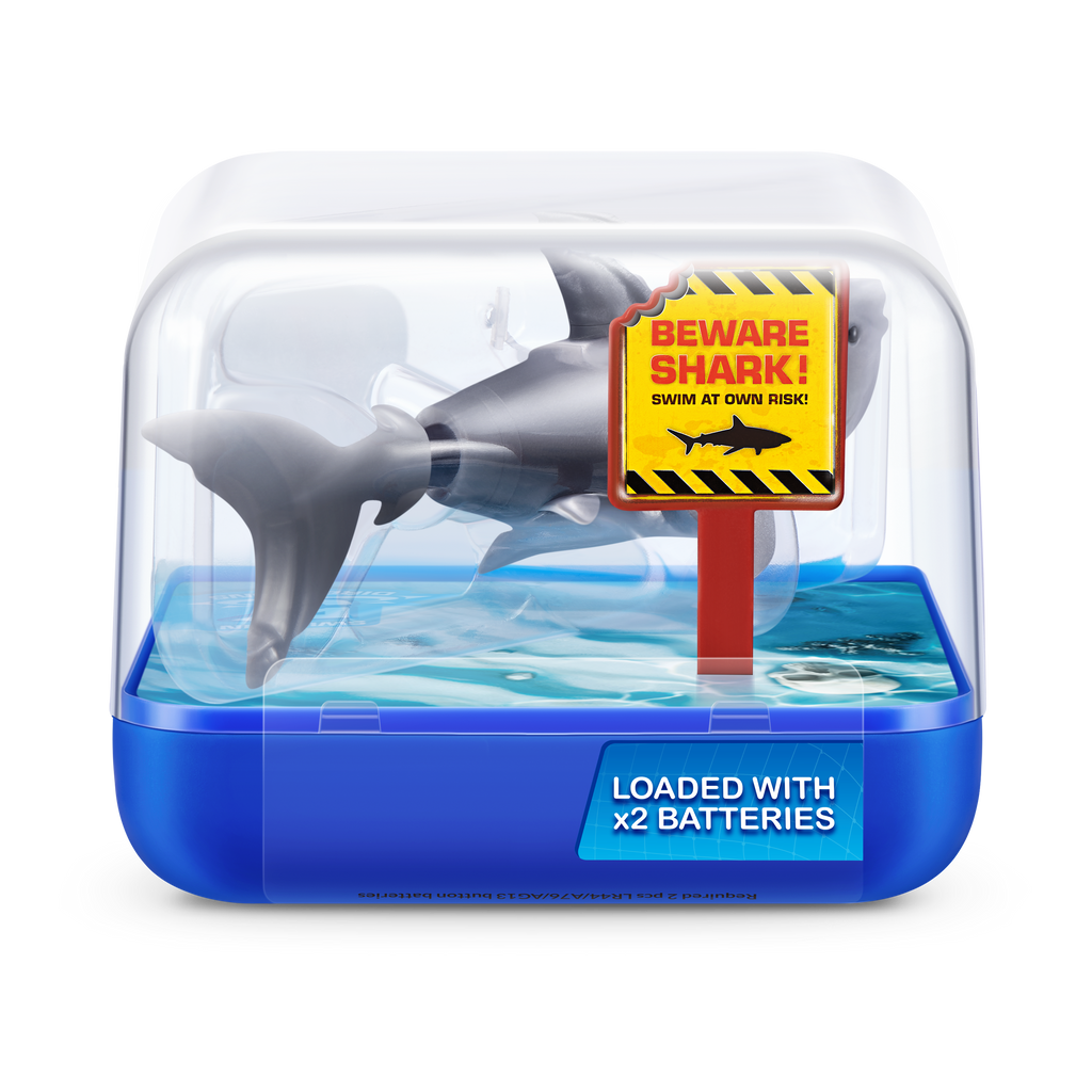 White Smoke Zuru Robo Alive Shark 71165UQ1 Toyzoona 71165B_ROBOALIVE_SWIMMINGSHARK_BACK_OF_PACK.png Action Figures and Play Sets