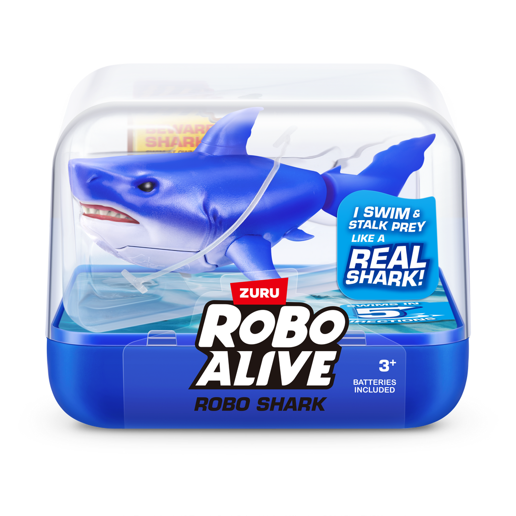 White Smoke Zuru Robo Alive Shark 71165UQ1 Toyzoona 71165B_ROBOALIVE_SWIMMINGSHARK_FRONTOFPACK.png Action Figures and Play Sets