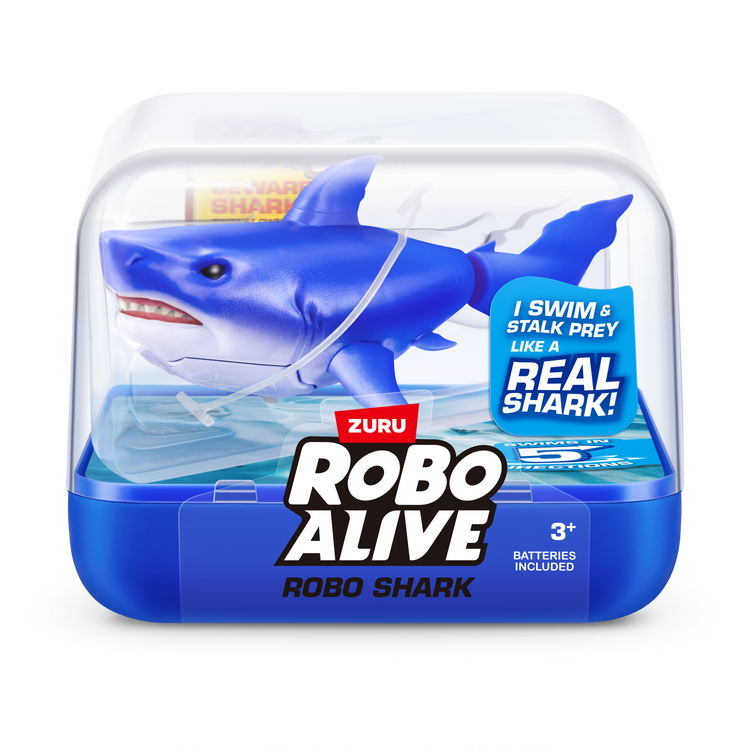 White Smoke Zuru Robo Alive Shark 71165UQ1 Toyzoona 71165B_ROBOALIVE_SWIMMINGSHARK_FRONTOFPACK.png Action Figures and Play Sets