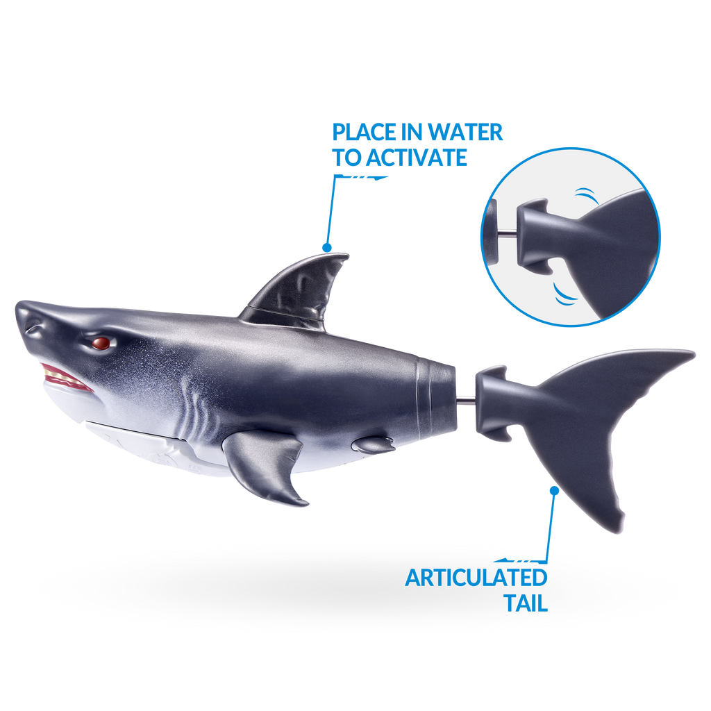 Black Zuru Robo Alive Shark 71165UQ1 Toyzoona 71165DROBOALIVE_SWIMMINGSHARK_OOP_02.png Action Figures and Play Sets