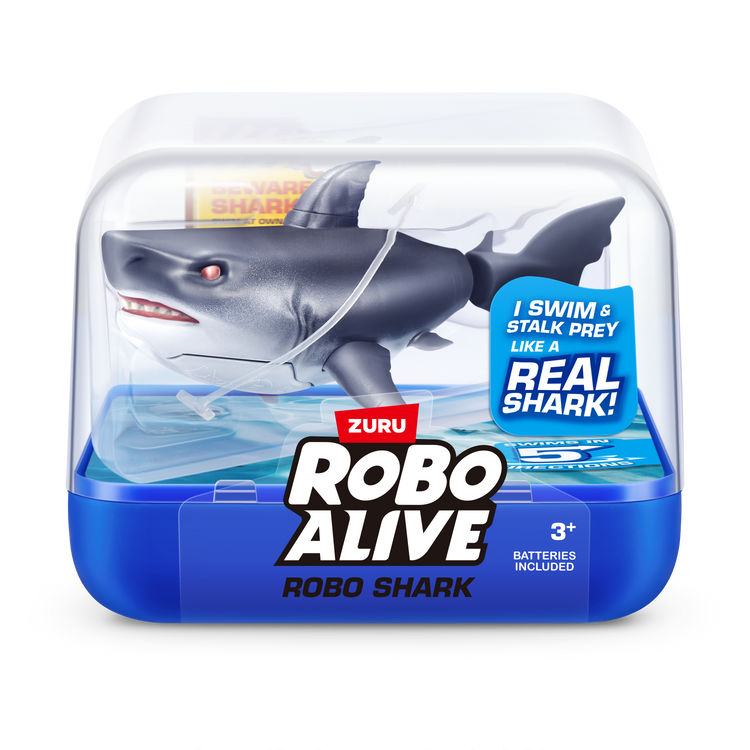 White Smoke Zuru Robo Alive Shark 71165UQ1 Toyzoona 71165D_ROBOALIVE_SWIMMINGSHARK_FRONTOFPACK.png Action Figures and Play Sets