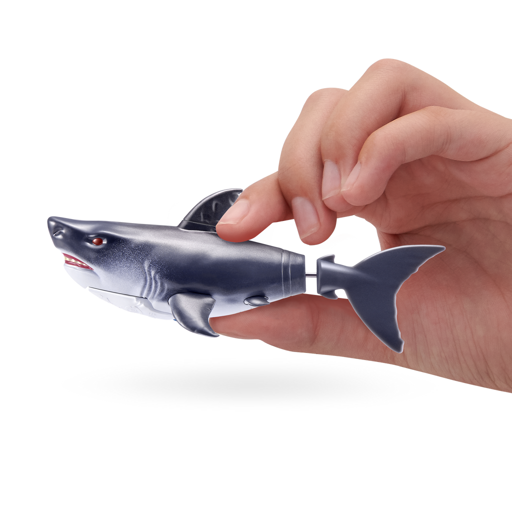 Black Zuru Robo Alive Shark 71165UQ1 Toyzoona 71165_ROBOALIVE_SWIMMINGSHARK_OOP_04.png Action Figures and Play Sets