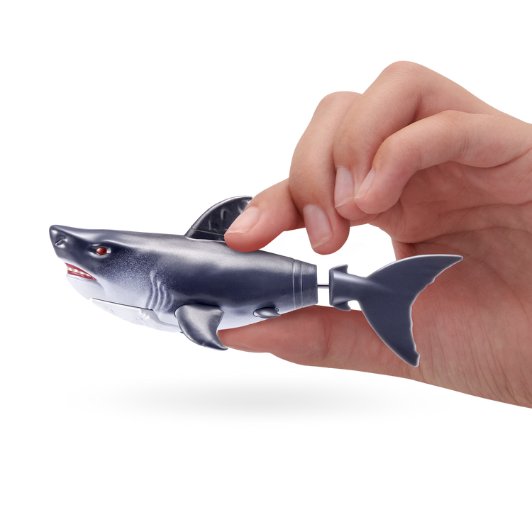 Black Zuru Robo Alive Shark 71165UQ1 Toyzoona 71165_ROBOALIVE_SWIMMINGSHARK_OOP_04.png Action Figures and Play Sets