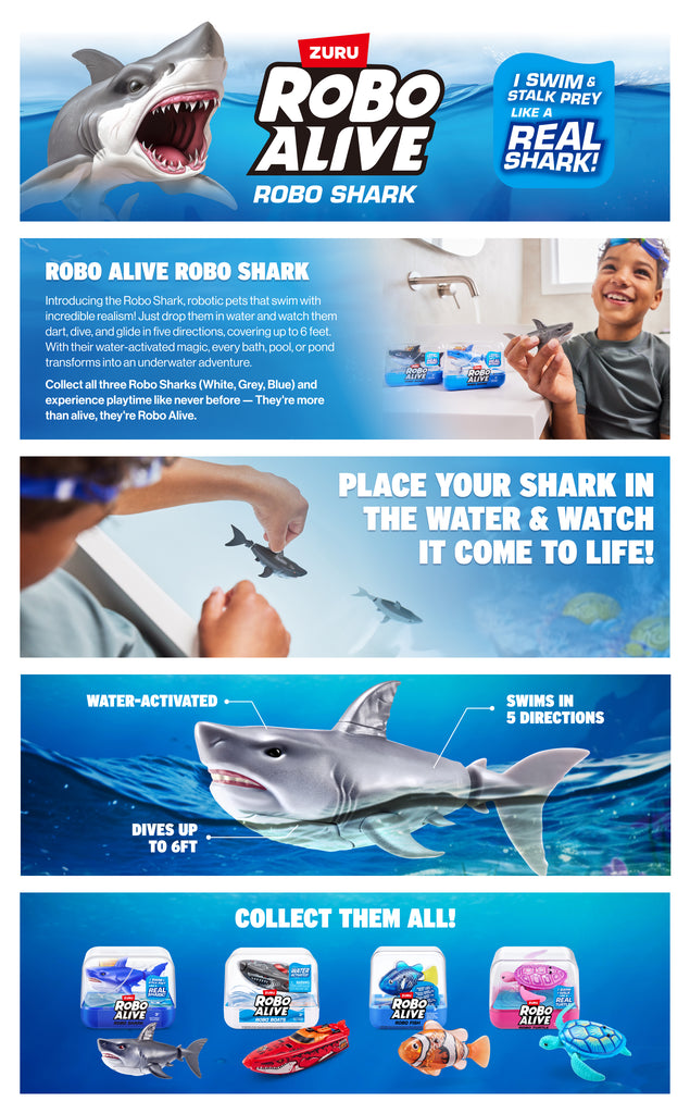 Pale Turquoise Zuru Robo Alive Shark 71165UQ1 Toyzoona 71165_RoboAlive_RoboShark_EBCImage.jpg Action Figures and Play Sets