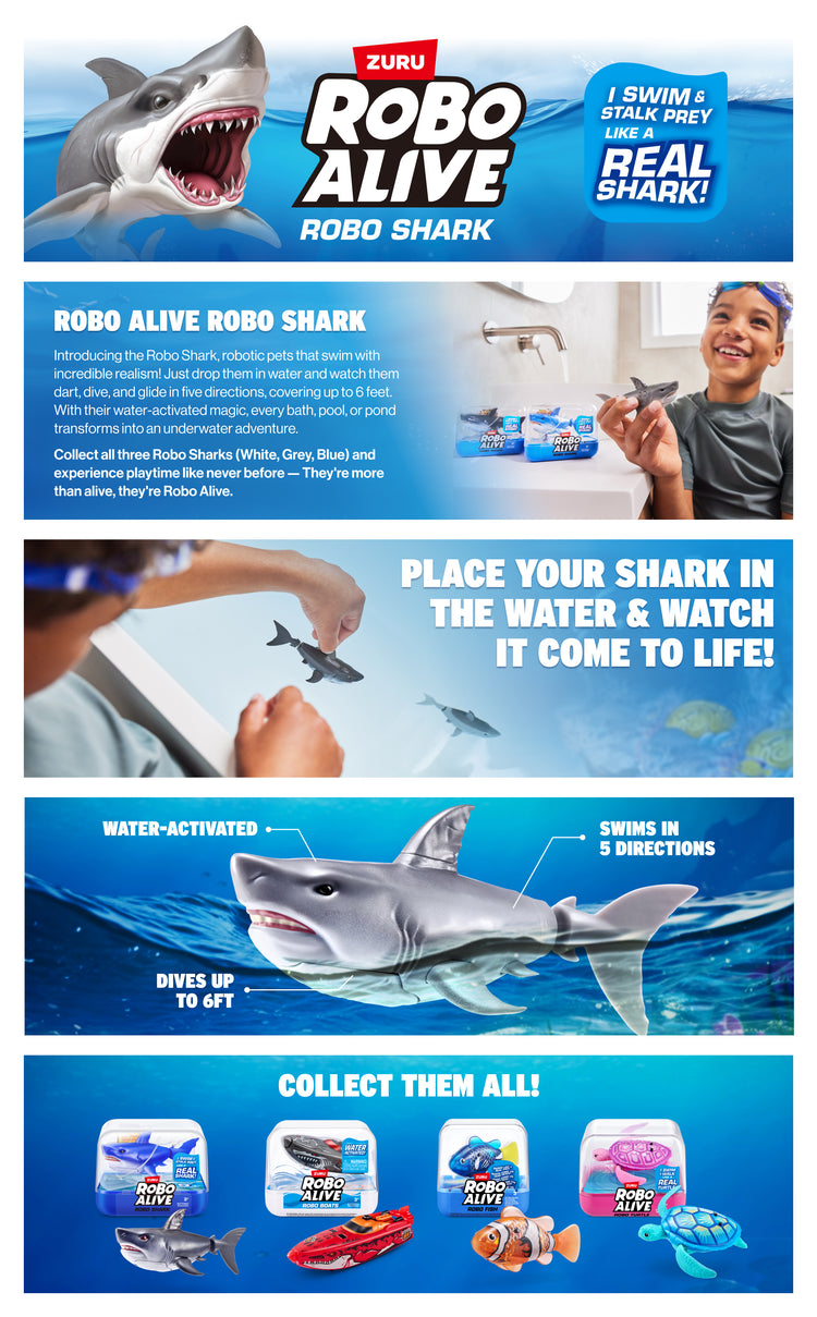 Pale Turquoise Zuru Robo Alive Shark 71165UQ1 Toyzoona 71165_RoboAlive_RoboShark_EBCImage.jpg Action Figures and Play Sets