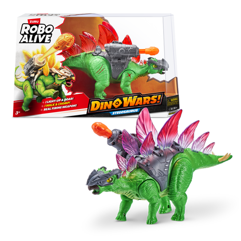 Light Gray Robo Alive Dino Wars Stegosaurus Toy 7131 by ZURU Toyzoona zuru-robo-alive-stegosaurus-7131-toyzoona.jpg Action Toys