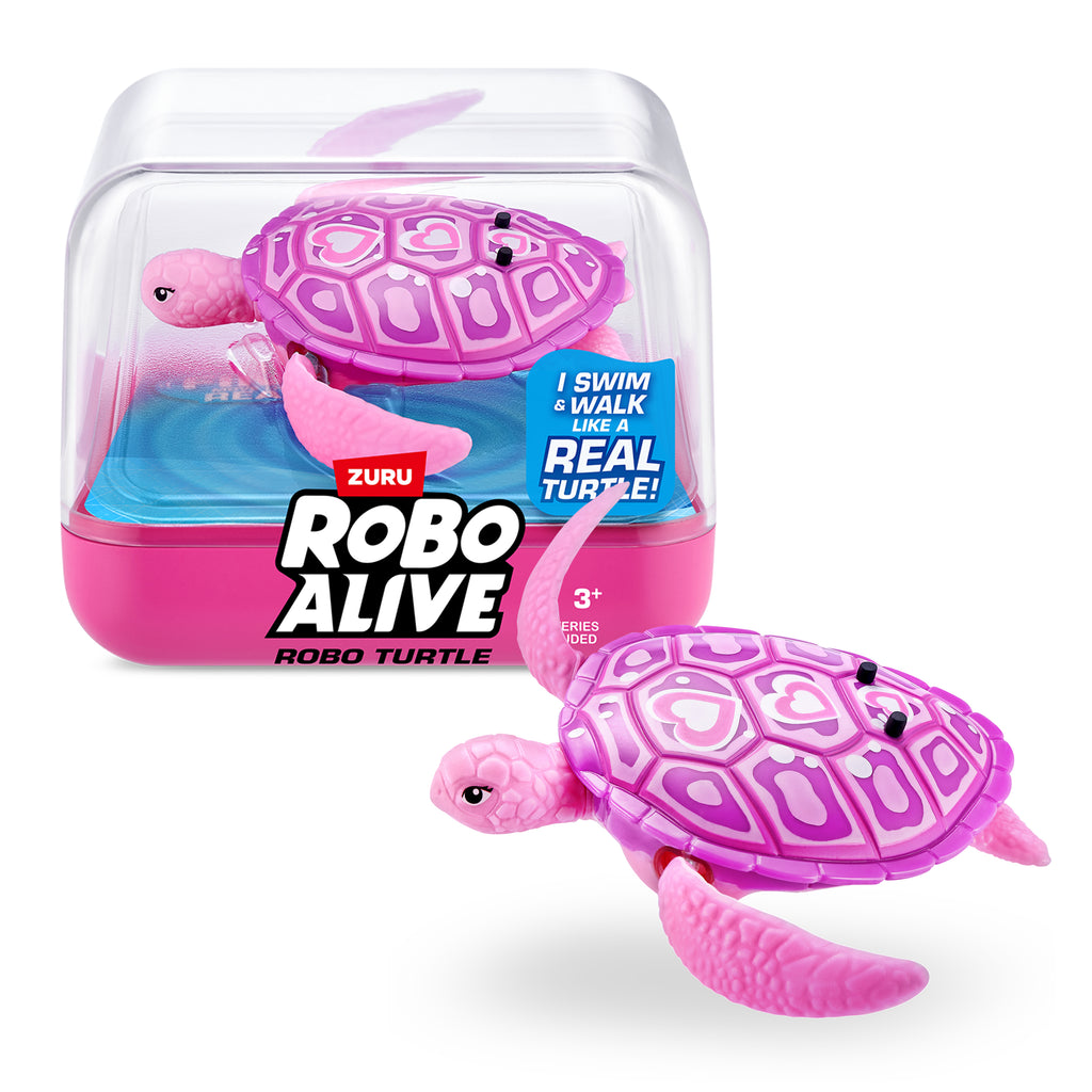 Lavender Robo Alive Robo Turtle 7192UQ3 Realistic Water Play Fun Toyzoona 7192A_ROBO_ALIVE-ROBO_TURTLE-SERIES_1_Pink_Ecomhero_01.jpg Action Figures and Play Sets