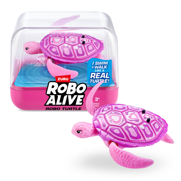 Lavender Robo Alive Robo Turtle 7192UQ3 Realistic Water Play Fun Toyzoona 7192A_ROBO_ALIVE-ROBO_TURTLE-SERIES_1_Pink_Ecomhero_01.jpg Action Figures and Play Sets