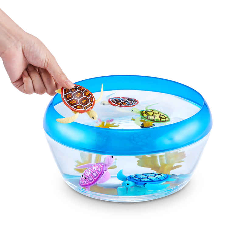 Deep Sky Blue Robo Alive Robo Turtle 7192UQ3 Realistic Water Play Fun Toyzoona 7192_ROBO_ALIVE-ROBO_TURTLE-SERIES_1_Group_lifestyle_02.png Action Figures and Play Sets