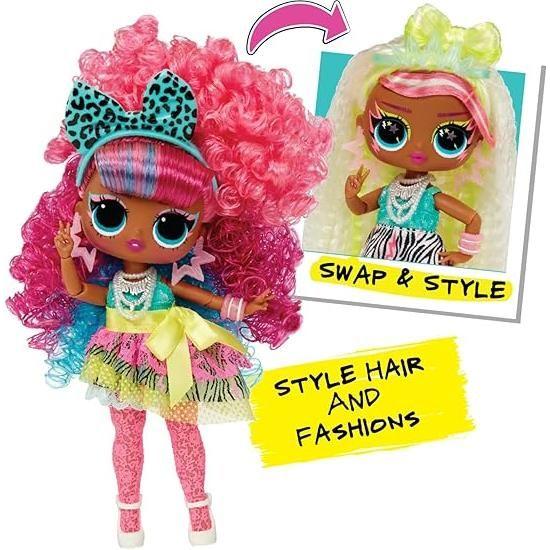 Tan LOL Surprise Curls 2 Crimps Cora for Swappable Hairstyles and Fun THE DREAM FACTORY 71bNwEsS0JL._AC_SY550.jpg Dolls and Playsets