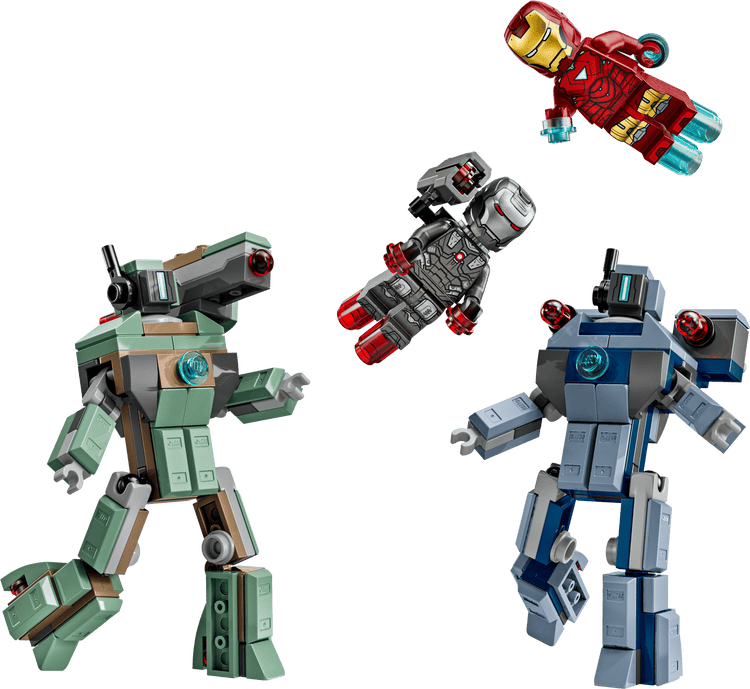 Black LEGO 76320 Iron Man & War Machine vs. Hammer Drones THE DREAM FACTORY 76320_Prod.png Building Sets and Construction Toys
