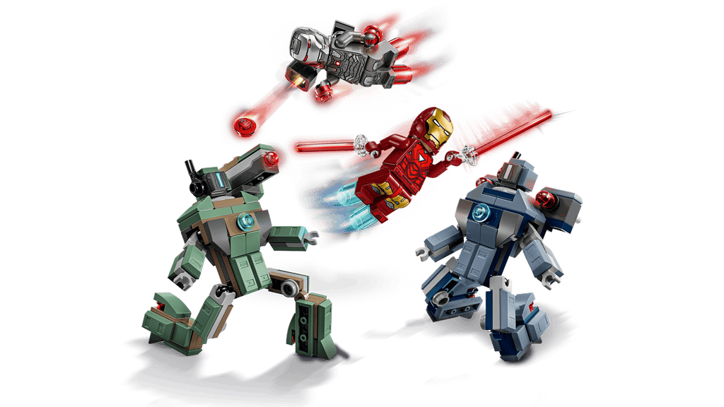 Black LEGO 76320 Iron Man & War Machine vs. Hammer Drones THE DREAM FACTORY 76320_WEB_SEC01_NOBG_en-gb.png Building Sets and Construction Toys