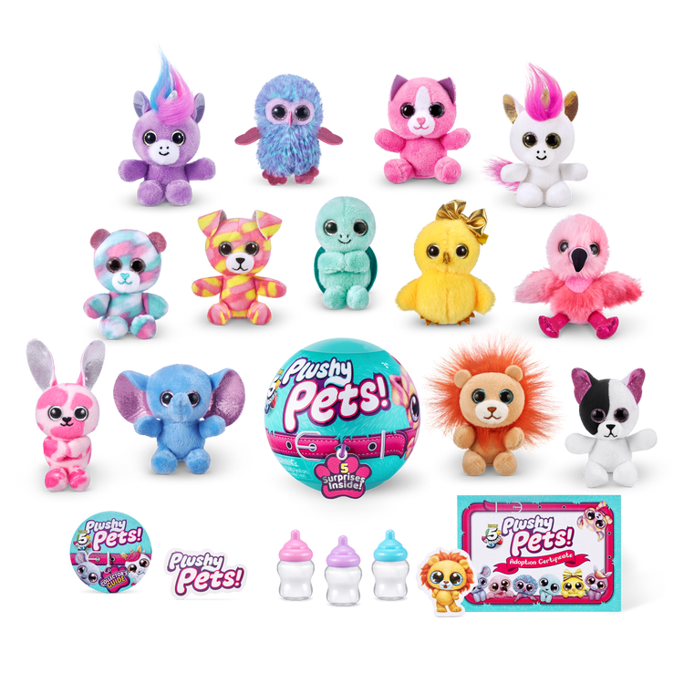 Light Gray 5 SURPRISE PLUSHY PETS SERIES 1 MYSTERY COLLECTIBLE CAPSULE 77167 BY ZURU Toyzoona 77167_5_SURPRISE-PLUSHY_PETS-SERIES_1_Standard_04B.png Plush