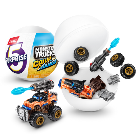 Light Gray 5 Surprise Monster Trucks Series 3 77594Gq1 by ZURU Toyzoona 77594_5SURPRISE-monstertrucks-SERIES3_FrontofPack_01.png Vehicles and Remote Control Toys