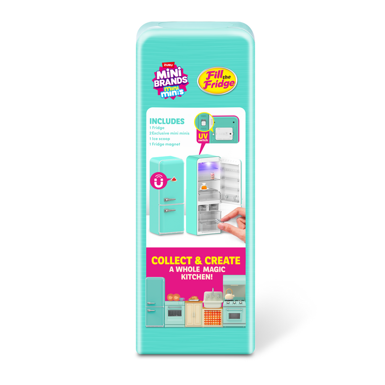 Medium Turquoise Zuru Mini Brand Fill The Fridge 77673TQ1 Toyzoona 77673_MiniBrands_Fillthefridge_BACKOFPACK.png Action Figures and Play Sets
