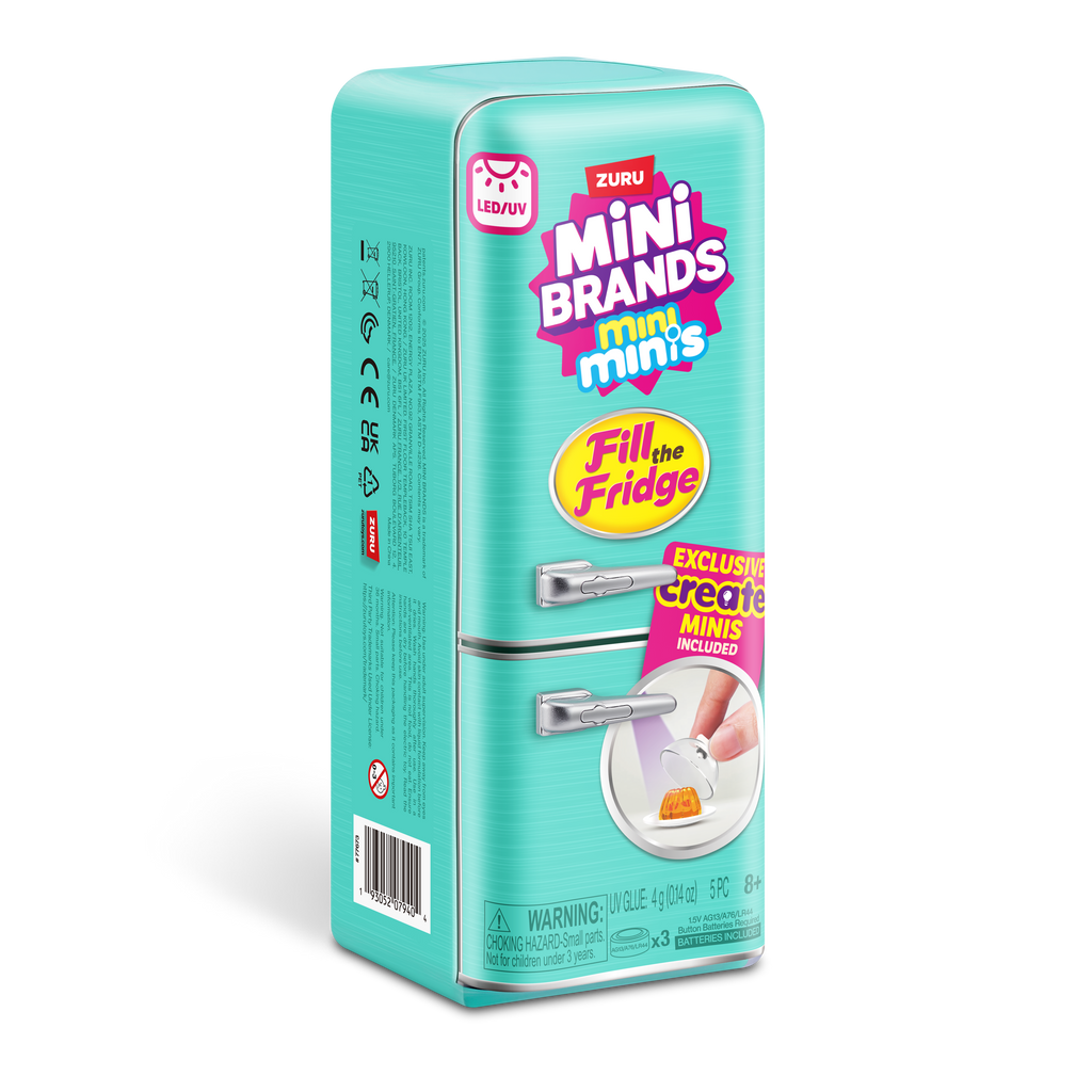 Medium Turquoise Zuru Mini Brand Fill The Fridge 77673TQ1 Toyzoona 77673_MiniBrands_Fillthefridge_SIDEOFPACKA.png Action Figures and Play Sets