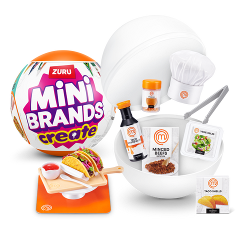 Black Zuru Mini Brand Master Chef S2 77773GQ1 Toyzoona 77773_MINIBRANDS-MASTERCHEFS2_FRONTOFPACK.png Action Figures and Play Sets