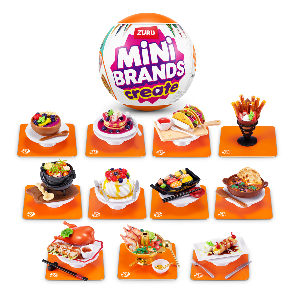 Black Zuru Mini Brand Master Chef S2 77773GQ1 Toyzoona 77773_MINIBRANDS-MASTERCHEFS2_RANGESHOT.png Action Figures and Play Sets